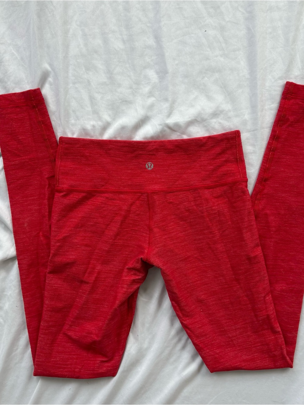 Lululemon Wunder Under Leggings Size 4 Red High Rise Full Length